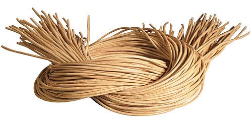 Lederriemen rind rund - rind, 2mm