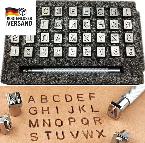 Leder punzierstempel set 5mm - leder,